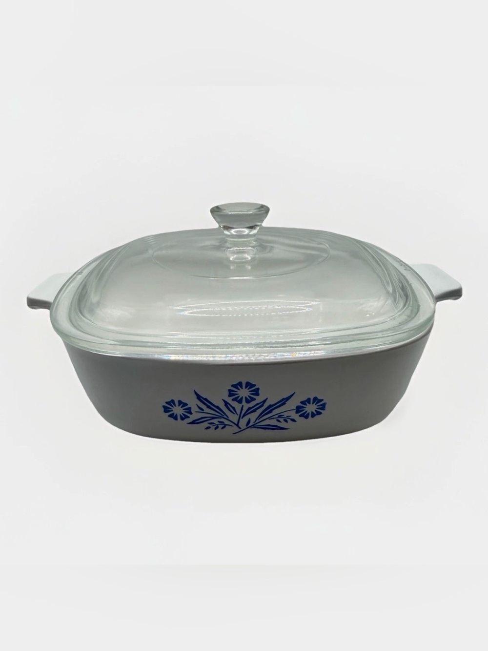 Vintage Corning Ware Blue 1 QT Cornflower P-1-B Baking Dish‎ with Lid 9×7×3 USA